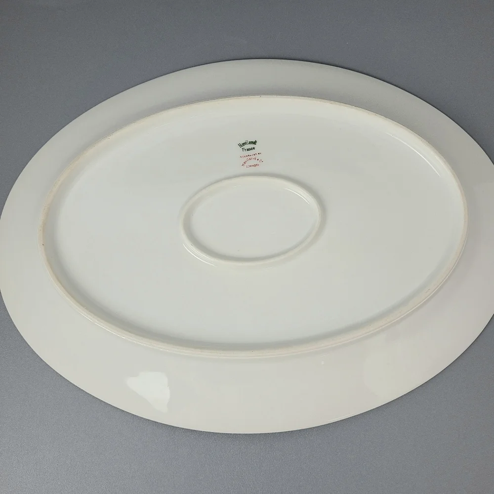 Haviland & Co. Limoges Vintage Floral Trim Very Large Serving Platter